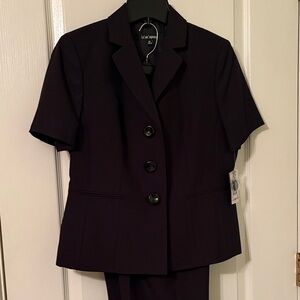 Pinstripe Petite Pants Suit